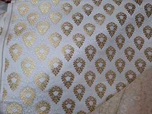 Tela de Seda Brocada Banarasi de Lujo para Ropa Masculina, Material para Sherwani de Boda Étnica, Seda Jacquard de Diseñador - Product Image 3