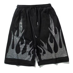 Oem Wholesale Rate Men Rhinestone Short Breathable Comfortable Casual Wear High Quality Cheap Price Men Rhinestone Short - Product Image 1