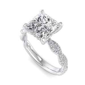 S925 Sterling <b>Silver</b> Woven Motif Framework Proposal <b>Wedding</b> Anniversary <b>Women</b> Diamond <b>Ring</b> - Product Image 2