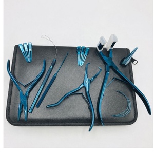 Professional Gold-Plated Hair Extension Tool Kit Complete Wig Making & Weaving Set with Scissors Pliers & <b>Needles</b> - Product Image 5