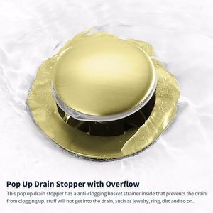 Modern Style 2 Handle Heavy Duty Bathroom Faucet <b>Deck</b> Mounted <b>Brushed</b> Gold 4001 NA Lavatory Supply Drain Kits - Product Image 6