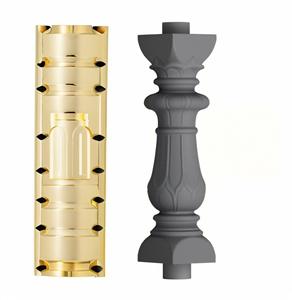 Stile moderno roma ringhiera recinzione in alluminio cemento applicazione Villa-balaustre corrimano in lega di alluminio resistente - Product Image 1