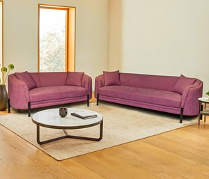 Sofá en Forma de L con Tela Espiral ROLLER, Estructura de Madera Maciza, Espuma de PU de Alta Densidad, Látex Supersuave Recron, Sofá Seccional Moderno para Sala de Estar - Product Image 1