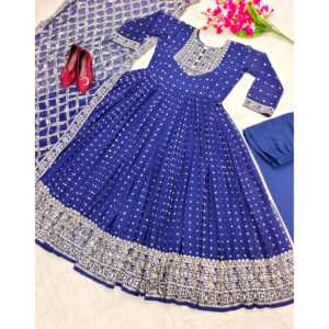 Designer Party Wear Robes de bal Robe élégante avec Pent et Dupatta Set Exquis pour les occasions spéciales - Product Image 5