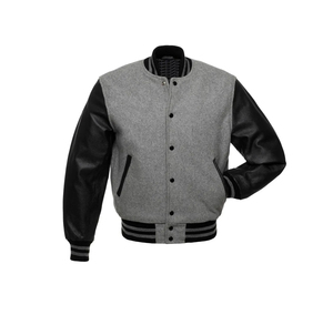 New Arrival Custom Made Best Selling Chenille Patches Varsity <b>Jacket</b> High Quality Wool Body <b>Leather</b> Sleeves Varsity <b>Jackets</b> - Product Image 1