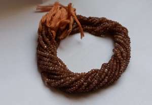 Cuentas facetadas de piedra lunar de chocolate natural AAA de 3.5-4 mm, cuentas de piedra lunar de chocolate de 13.5 pulgadas para la fabricación de joyas - Product Image 5