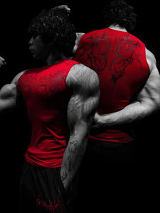 Débardeur Homme Personnalisé Grande Taille en Polyester pour Sport, Fitness, Entraînement Musculaire – Modèle Court - Product Image 3