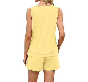High Quality Cotton satin fabric set Breathable eco-friendly shirt Summer short sleeves shirt Elastic waist shorts - Product Image 3