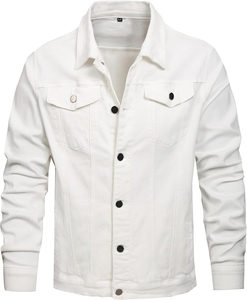 Veste en jean pour homme de style vintage, séchage rapide, personnalisable, 100% coton, mode streetwear d'hiver - Product Image 1