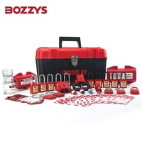 Kit de verrouillage et d'étiquetage personnel Loto avec boîte à outils combinée, boutons-poussoirs d'arrêt et dispositifs de verrouillage électrique miniatures