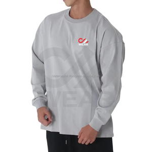 T-shirt en maille à manches courtes pour homme, personnalisé avec votre logo de marque, design uni, coupe oversize – Collection Care Master - Product Image 2