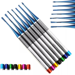 Ensemble de 7 élévateurs radiculaires luxateurs PDL réutilisables en acier inoxydable de qualité allemande, instruments chirurgicaux dentaires manuels ergonomiques pour implants - Product Image 2