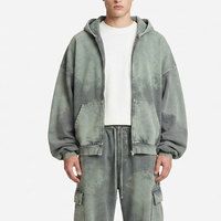 Meilleurs fabricants de vêtements : Nouveaux ensembles de survêtements zippés surdimensionnés pour hommes, style streetwear délavé, fabriqués sur mesure