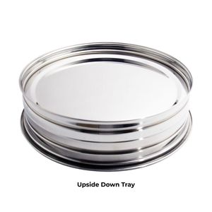 Deluxe Stainless Steel Holy Communion Set 4 Trays 160 Cups Stable Bottom Ring Dishwasher Safe Food Contact Safe Elegant <b>Mirror</b> - Product Image 6