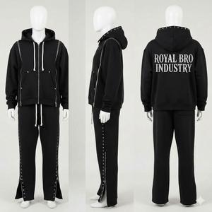 Conjunto Deportivo de 2 Piezas para Hombre, Estampado, a la Moda, Informal, Estilo Urbano, 100% Algodón, Transpirable - Product Image 6