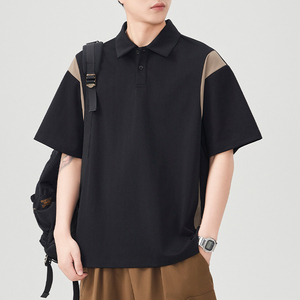 Polo à manches courtes pour homme, couleur unie, tissu Oxford en coton, décontracté, respirant, streetwear, coupe classique - Product Image 4