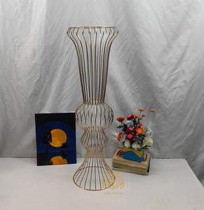 Vase décoratif en fer doré de luxe 2026, fait main, style européen, pour la maison, le bureau, le salon, décoration de sol, nouvelle arrivée - Product Image 3