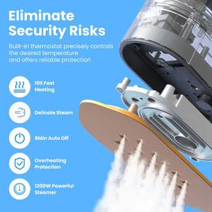 Vaporizador de Ropa Portátil de 1200W con Modos de Planchado en Seco y Húmedo, Mango Giratorio de 180 Grados y Calentamiento Rápido en 10 Segundos - Product Image 6