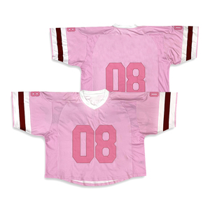 High Quality Rohzen Sports Men's Custom Logo Printed V-neck Short Sleeve American Football Jerseys <b>Mesh</b> Fabric Quick Dry - Product Image 1
