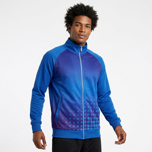 Custom Sublimation Fleece <b>Jacket</b> Zip Up Track <b>Jacket</b> Geometric Print Winter Outerwear for <b>Men</b> and Women - Product Image 5