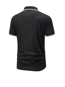 Camiseta Polo para Hombre a Precio Económico, Diseño de Verano, Color Sólido, Cómoda, de Manga Corta, Casual, Moderna, Diseño Informal, Negra - Product Image 2
