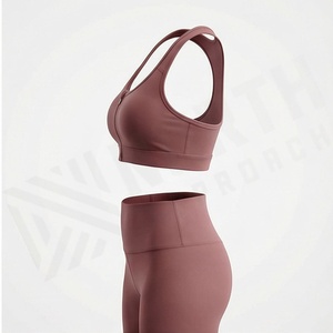 Soutien-gorge de yoga pour femmes, grande taille, fermeture éclair intégrale, confortable, respirant, sous-vêtements de fitness pour filles, vêtements de sport personnalisés, ensemble de gym - Product Image 3