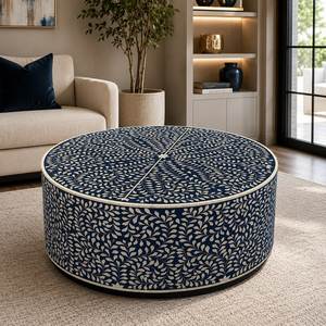 Mesa de Centro Premium con Incrustaciones de Hueso, Mueble de Mosaico Artesanal Intrincado, Centro de Mesa Decorativo Elegante, Mueble de Lujo para Sala de Estar - Product Image 1