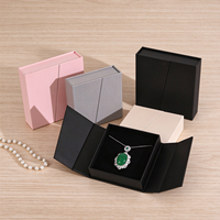Boîtes en papier rigides personnalisées avec logo, emballage pour bijoux, boîte à double ouverture pour bagues, boucles d'oreilles, colliers, petites séries