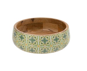 Bol en bois moderne écologique avec décorations émaillées, centre de table artistique, bol de service pour la salle à manger, la cuisine et la décoration de bureau - Product Image 6