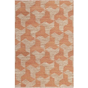 Alfombra de lana de estilo moderno hecha a mano de diseñador alfombra de área acolchada de pila plana geométrica para dormitorio sala de estar tejido plano rectangular - Product Image 1