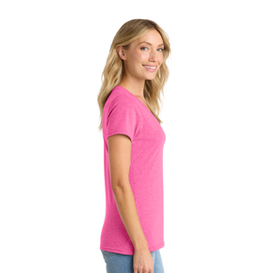 Fabricante de Camisetas con Cuello en V para Mujer, Tela Jersey Ligera, Manga Corta, Camiseta Básica, Proveedor Mayorista OEM - Product Image 3