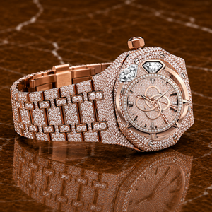 Reloj de Diamantes Moissanite Certificados para Hombre, Reloj de Acero Inoxidable de Lujo Completamente Cubierto de Diamantes - Product Image 2