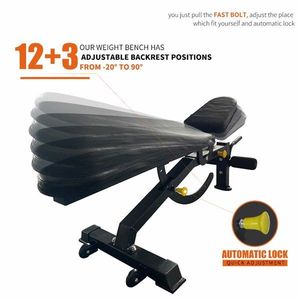 Adjustable <b>Foldable</b> Workout <b>Bench</b> with Barbell Incline Decline Utility for Barbell Training - Product Image 4