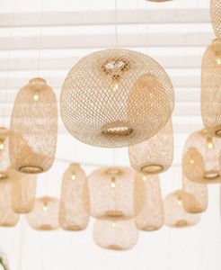 Bulk Contemporary Rattan Bamboo Lampshade Handwoven <b>Light</b> <b>Cover</b> Vietnam Production by VIFARMEX - Product Image 4