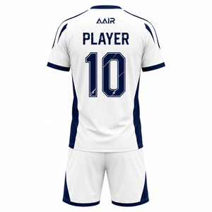 ชุดเสื้อฟุตบอล AAIR สำหรับทุกเพศ สีขาวกรมท่า พิมพ์ลายแบบซับลิเมชั่น ระบายเหงื่อได้ดี แห้งเร็ว แขนสั้น ทรงปกติ สำหรับทุกฤดูกาล ผู้ใหญ่ - Product Image 3