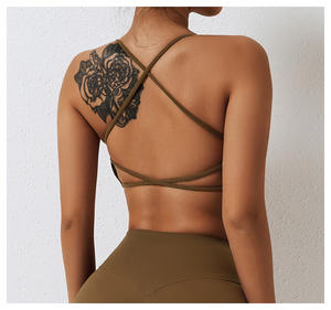 Soutien-gorge de sport sans couture réglable pour femmes avec compression élastique douce et motif imprimé pour adultes actifs - Product Image 4