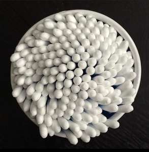 Bâtonnets de coton à double tête de qualité supérieure avec logo personnalisé, à usage unique, 100 bâtonnets/paquet, bâtonnets d'oreille lisses à bas prix par l'exportateur - Product Image 2