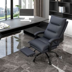 Sedia da Ufficio Riscaldata Grigia con 6 Punti di Vibrazione, Braccioli e Poggiapiedi Confortevoli, Base in Legno e Nylon per Massaggio e Relax - Product Image 2