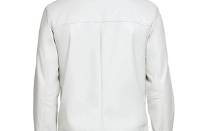 <b>Mens</b> Genuine Leather Work Jacket Relaxed Fit <b>Coat</b> Button Front Shirt Collar <b>Long</b> Sleeve Casual Utility Fashion Outerwear - Product Image 4