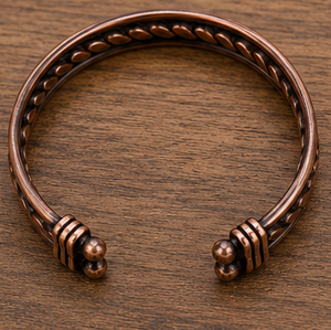 Authentic <b>Wire</b> Wrapped Pure Metal Open Cuff Bangle Luxury Metal Jewelry Promotional Novelty Gift - Product Image 2