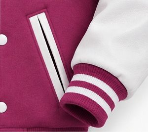 เสื้อแจ็คเก็ตเบสบอลผู้ชายแบบมีปักลายสีสันตัดกัน ยี่ห้อ Index Apparel ติดกระดุมแบบ Snap - Product Image 3