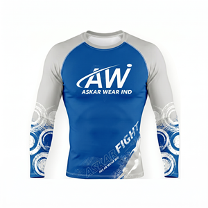 เสื้อรัดรูปพิมพ์ลายแบบซับลิเมชั่นสำหรับผู้ชาย สำหรับกีฬาทางน้ำกลางแจ้ง ผ้าสแปนเด็กซ์น้ำหนักเบา เหมาะสำหรับออกกำลังกาย - Product Image 1