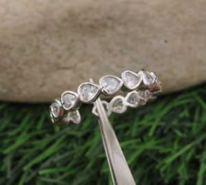 Anillo Romántico de Plata de Ley 925 con Engaste de Circonita Cúbica en Forma de Corazón, Regalo de Boda y Aniversario para Mujer - Product Image 4