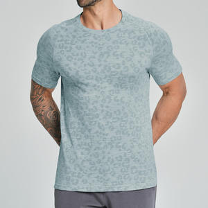 CIYING – haut de course à manches courtes pour hommes, vêtements de sport à séchage rapide, chemise de sport en jacquard sans couture, vêtements d'entraînement pour la salle de sport et le fitness - Product Image 3