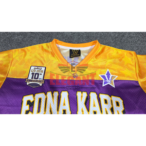 Camiseta de fútbol americano de malla, tela de alta calidad, para adultos, cuello en V, manga corta, estilo oversize. - Product Image 3