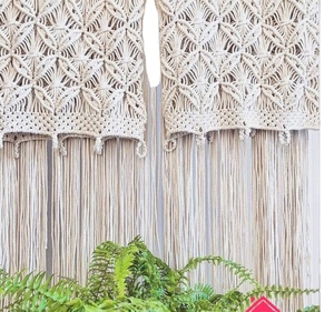 <b>Macrame</b> Window <b>Curtain</b> | Outdoor Backyard Party Home Decor <b>Macrame</b> Door <b>Curtain</b> | Large Wedding Backdrop Wall Hanging Tapestry - Product Image 1