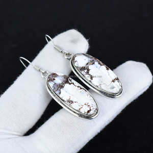 Pendientes de Plata de Ley 925 sólida pendientes de piedras preciosas de caballo salvaje pendientes hechos a mano joyería de caballo salvaje regalo de Navidad para ella - Product Image 4