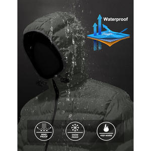 Veste matelassée longue à capuche pour homme, avec rembourrage épais, fermeture éclair sécurisée, services OEM/ODM - Product Image 5