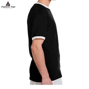 เสื้อยืดเปล่า 100% ผ้าฝ้าย คุณภาพสูง เสื้อยืดผู้ชาย ผู้ผลิตเสื้อยืดแบบกำหนดเอง พร้อมโลโก้ ขายส่ง เสื้อยืดคอกลม - Product Image 3