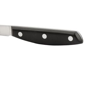 Couteaux à découper longs avec manche noir à triple rivet, lame argentée à bord creux pour trancher le jambon et la viande en cuisine - Product Image 3